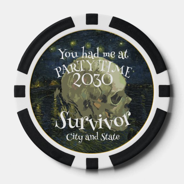 Celebration Grad Class Retirement 2024 Cruise Ship Poker Chips (Front)
