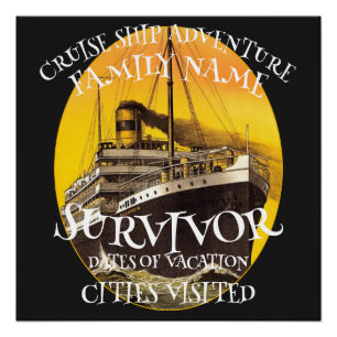 Celebration Grad Class Retirement 2024 Cruise Ship Poster