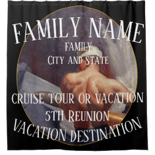 Celebration Grad Class Retirement 2024 Cruise Ship Shower Curtain
