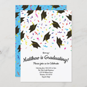 Celebration Graduation Party Colourful Invitation
