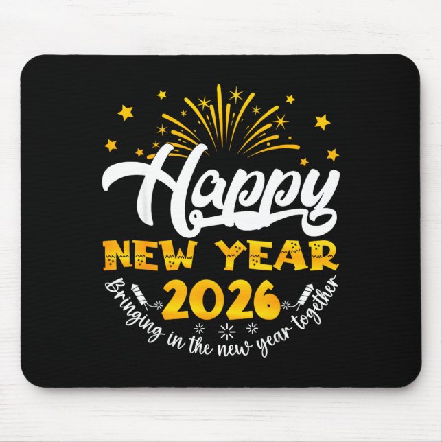 Celebration Happy New Year 2026 Nye New Years Eve  Mouse Mat (Front)