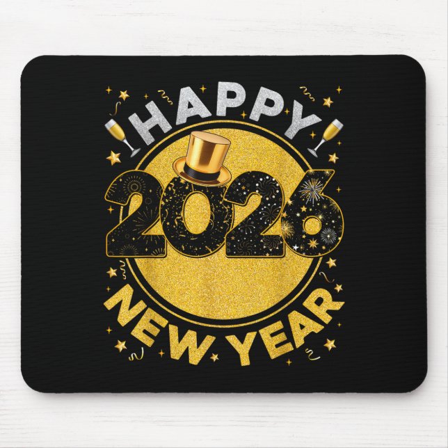 Celebration Happy New Year Eve 2026 Party Men Wome Mouse Mat (Front)