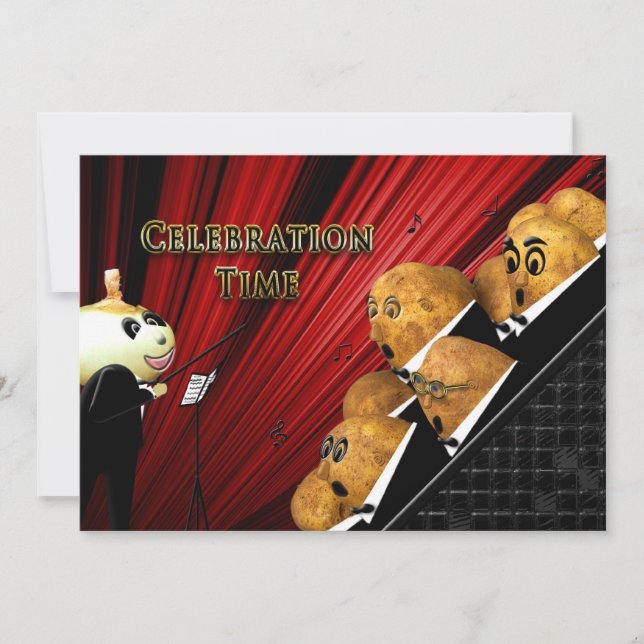 Celebration Invitation - Music - POTATO FAMILY (Front)
