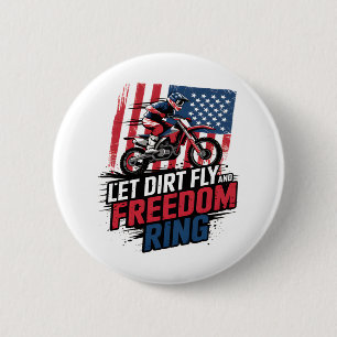 Celebration - Let Freedom Ring Quote 6 Cm Round Badge