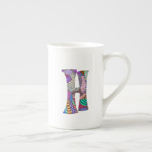 Celebration Letter H Bone China Mug