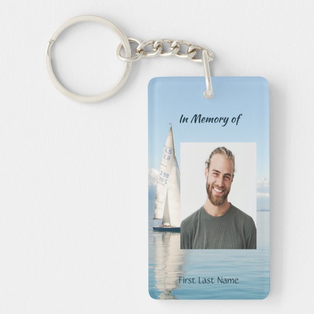 Celebration Life Keepsake  Sailor Sailboat Sailing Key Ring (Front)