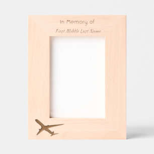 Celebration Life Memorial Keepsake Aeroplane Pilot Etched Frames
