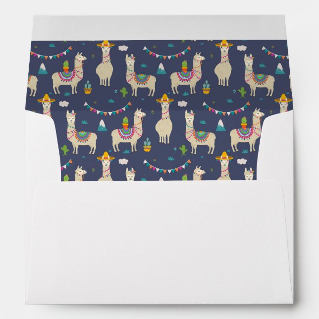 Celebration Llama Pattern Envelope (Back (Bottom))