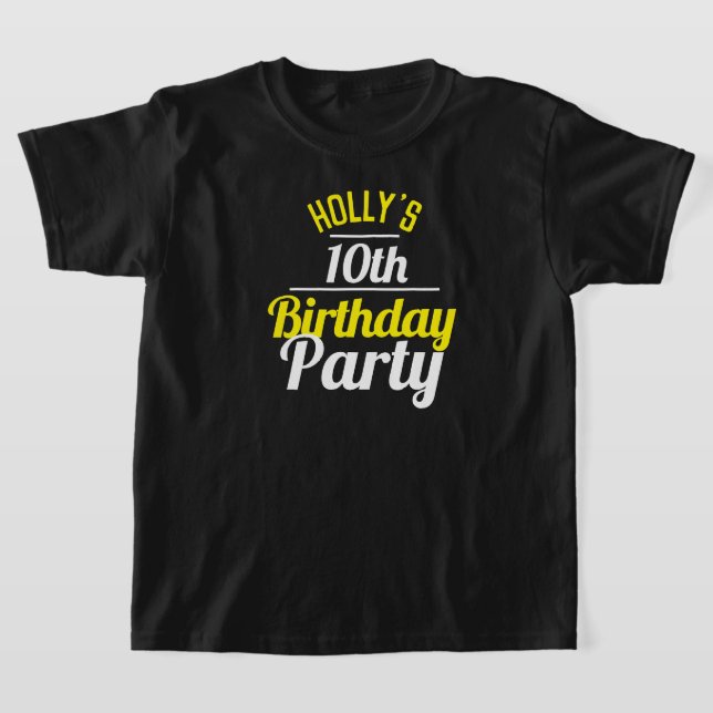 Celebration of a 10th Birthday Party T-Shirt (Laydown)
