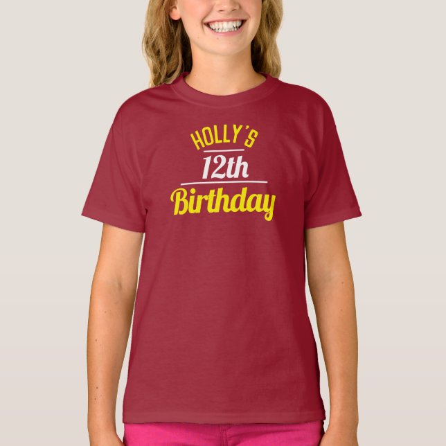 Celebration of a 12th Birthday T-Shirt (Front)