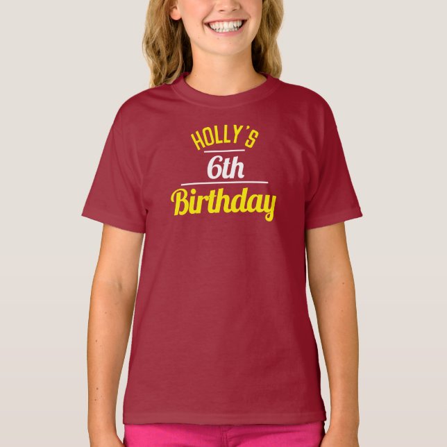 Celebration of a 6th Birthday T-Shirt (Front)