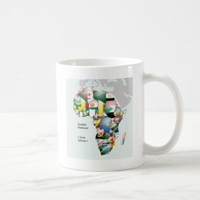 Celebration of Africa in Flags Design Coffee Mug (Right)