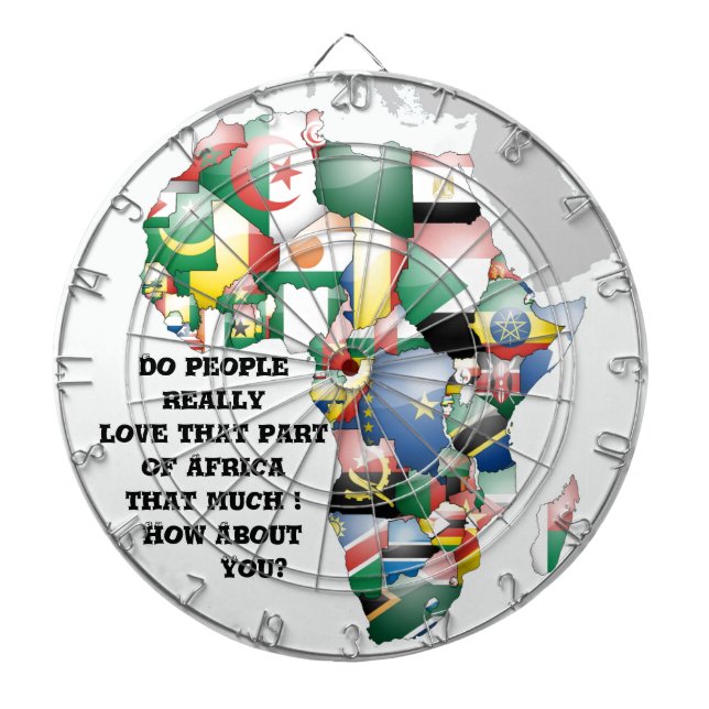Celebration of Africa in Flags Design Dartboard (Front)