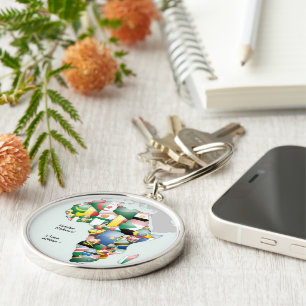 Celebration of Africa in Flags Design Key Ring