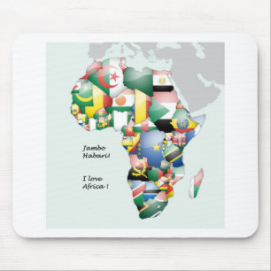 Celebration of Africa in Flags Design Mouse Mat