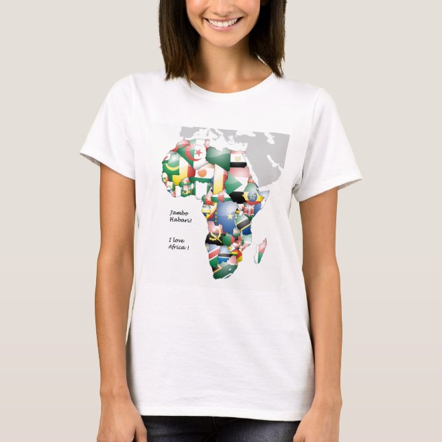Celebration of Africa in Flags Design T-Shirt (Front)