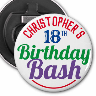 Celebration of Age 18th Birthday Bottle Opener