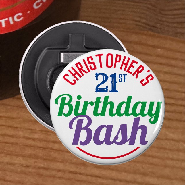 Celebration of Age 21st Birthday Bottle Opener (Creator Uploaded)