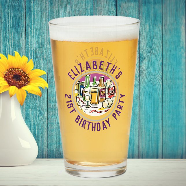 Celebration of Age 21st Birthday Glass (Creator Uploaded)