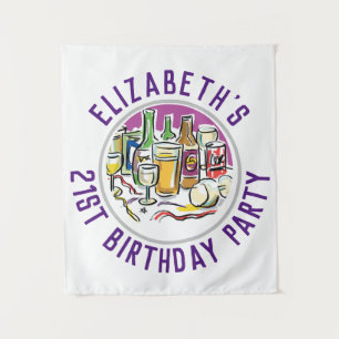Celebration of Age 21st Birthday Tapestry