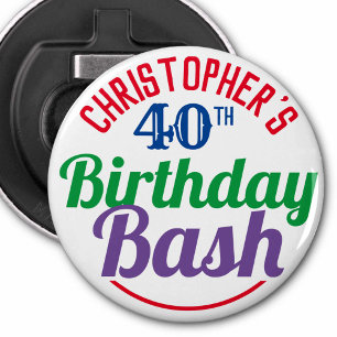 Celebration of Age 40th Birthday Bottle Opener