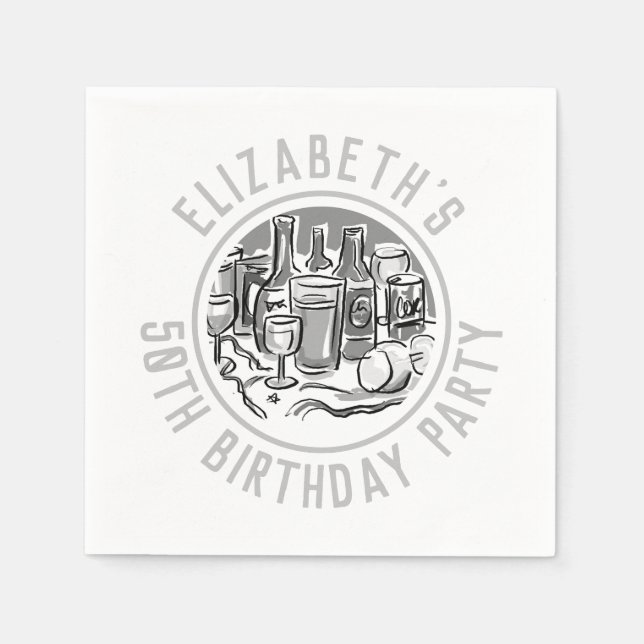 Celebration of Age 50th Birthday Napkin (Front)