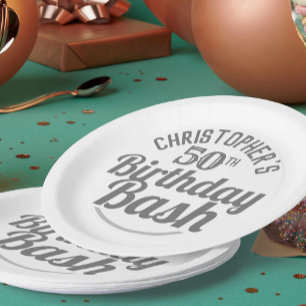 Celebration of Age 50th Birthday Paper Plates