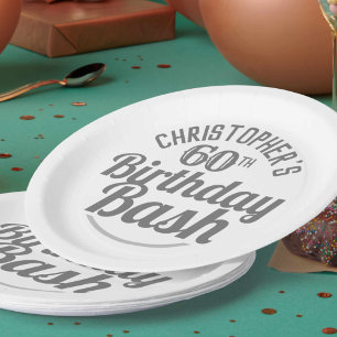 Celebration of Age 60th Birthday Paper Plate