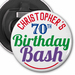 Celebration of Age 70th Birthday Bottle Opener