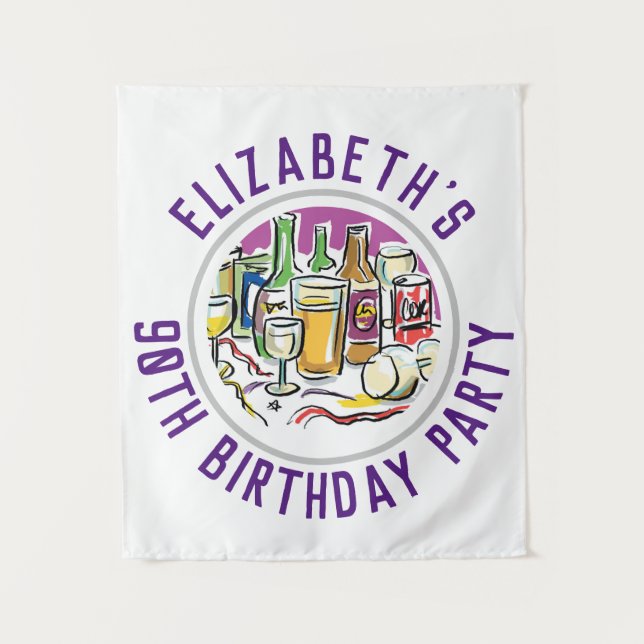 Celebration of Age 90th Birthday Tapestry (Front)