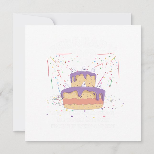 Celebration of Leap Year February 29 Gift Invitation (Front)