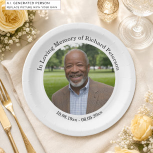 Celebration of Life 1 Special Photo Paper Plate