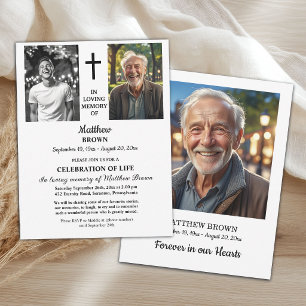 Celebration Of Life 2 Photos Funeral Invitation