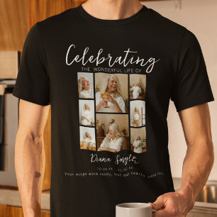 Celebration Of life   8 Photo Collage Memorial T-Shirt