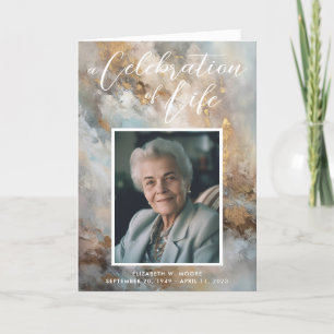 Celebration of Life Abstract Painting Funeral Programme