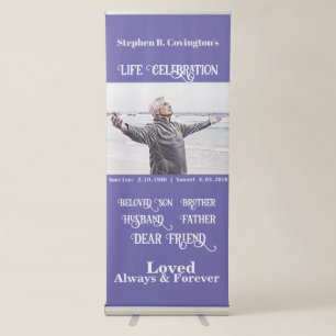 Celebration of Life Always Loved Memorial Retractable Banner