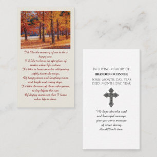 Celebration of Life Autumn Aspen Sympathy Card
