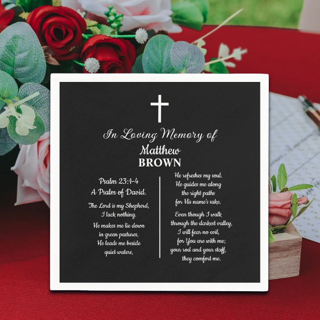 Celebration Of Life Bible Verse Funeral Napkin (Creator Uploaded)