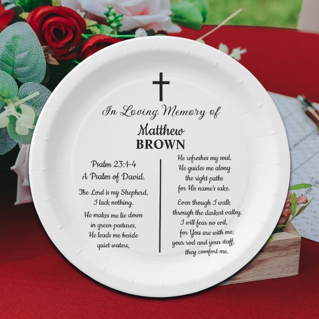 Celebration Of Life Bible Verse Funeral Paper Plate (Creator Uploaded)