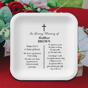 Celebration Of Life Bible Verse Funeral Paper Plate