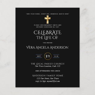 Celebration of Life Catholic Funeral Memorial Inv.