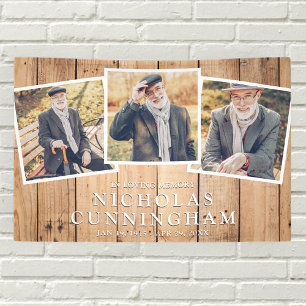 Celebration of Life Country Rustic Wood Photo Banner