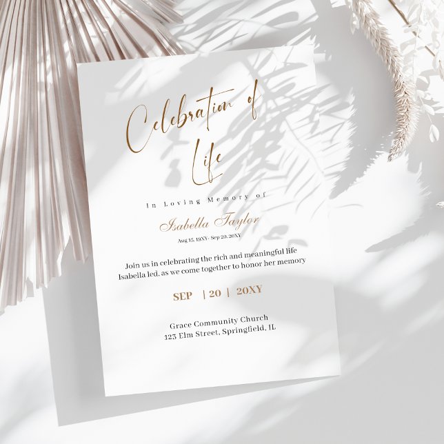 Celebration Of Life Death Anniversary Memorial Invitation (Creator Uploaded)