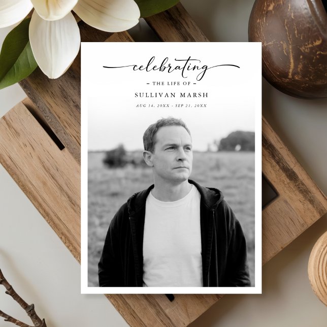 Celebration Of life Elegant Memorial Photo Funeral Programme (Creator Uploaded)