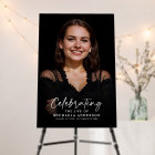 Celebration Of Life Elegant Script Memorial Photo