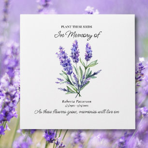 Celebration of Life Favor Pretty Lavender Flowers  Envelope