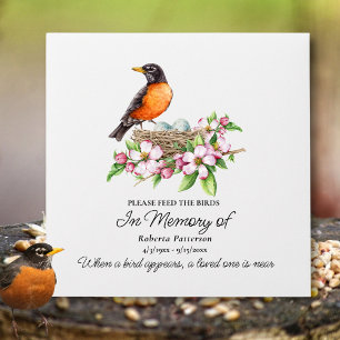 Celebration of Life Favor Robin Bird Seed Custom Envelope