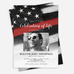 Celebration of Life Firefighter Memorial Invitation