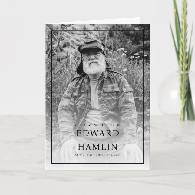 Celebration of Life Folded Service Memorial  Programme (Front)