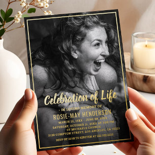 Celebration of Life   Funeral Black Gold